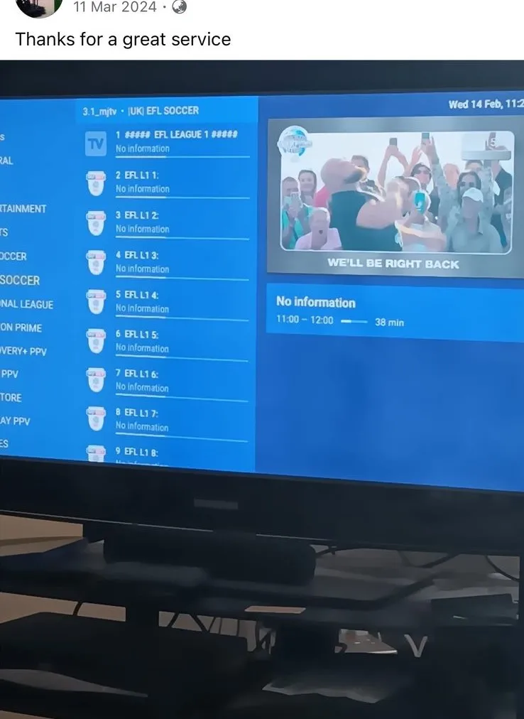 Kundenbewertung 1 für GRMNIPTV - Sehr zufrieden mit dem Service